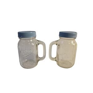 Ball Mason Jar Salt Pepper Shakers Thanks A Billion 1986 Very Rare